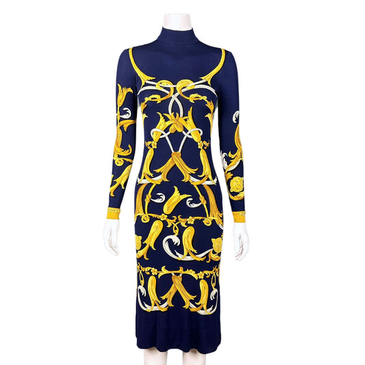 HERMES Vintage Silk Jersey Dress