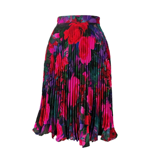EMANUEL UNGARO Floral Pleated Skirt.